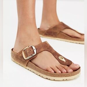 Birkenstock | Gizeh Big Buckle Cognac Oiled Leather | Size 41